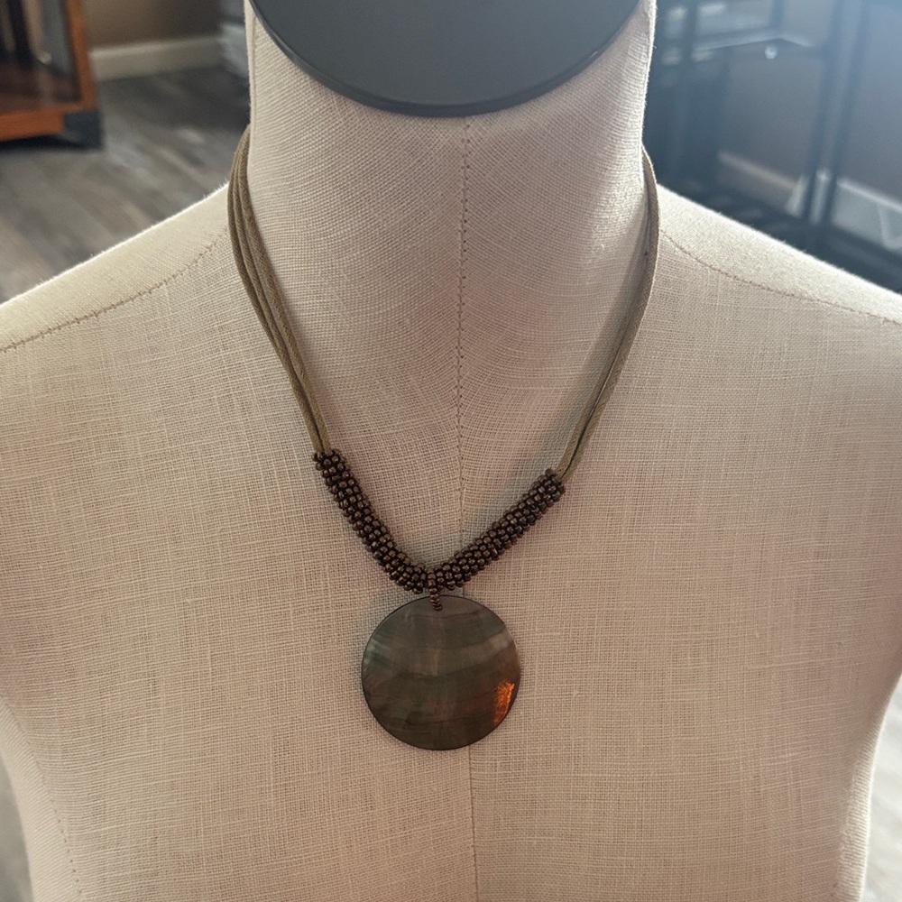 Lia Sophia Earthy Pendant Necklace